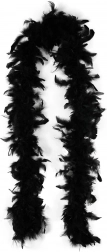 Schwarzes Boa mit Federn 2 Meter