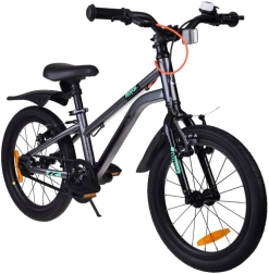 Kinderfahrrad ROYALBABY Kable Belt 18" mit Riemenantrieb und Zubehör – Silber