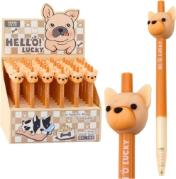 Gelstift mit Hundemotiv, blaue Tinte, 0,5 mm