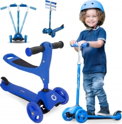Evo Kinder-Dreiradroller 2-in-1 mit Sitz, blau