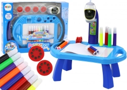 Zeichenprojektor mit Tisch – blau