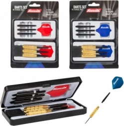 Dartpfeil-Set mit Metallspitzen und Etui, 3 Stück