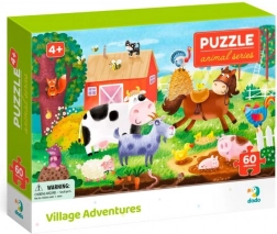 Dodo Puzzle Tiere – Abenteuer auf dem Land, 60 Teile