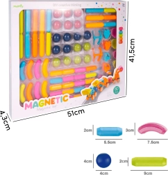 Magnetisches 3D-Konstruktionsset, 80 Teile