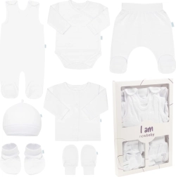 New Baby I AM Baby-Erstausstattungsset für die Klinik (weiß)
