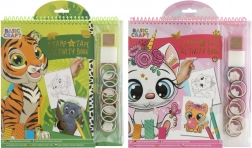 Malbuch mit Stempeln und Aufklebern