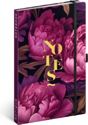 NOTIQUE Notizbuch Violette Blumen, liniert