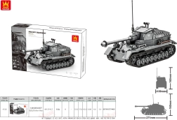 Bausteinset grauer Panzer 632 Teile