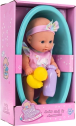 Puppenbaby mit Badewännchen und Zubehör