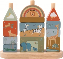2kids Toys Safari Steckpuzzle Holzbausteine