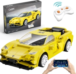 CaDA EVO Race Car Bausatz – gelbes RC-Rennauto mit 289 Teilen, Dual Mode