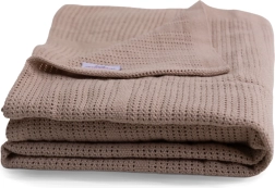 BabyMatex Baumwoll-Strickdecke Sisi beige 75 × 100 cm