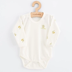 Baby-Body mit langen Ärmeln aus Bio-Baumwolle NEW BABY Oliven, Gr. 74 (6–9 Monate)