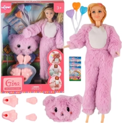 Woopie Royal Puppe im rosa Bärenkostüm – Vergnügungspark