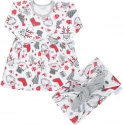 Baby-Baumwollkleid mit Stirnband New Baby Christmas (9–12 Monate)