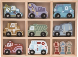 Set aus Holzautos mit Regal 2Kids Toys