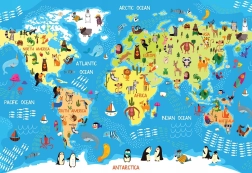 Interdruk Puzzle Weltkarte mit 250 Teilen