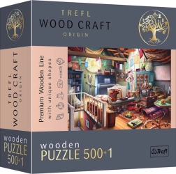 Holzpuzzle beidseitig Schätze auf dem Dachboden 501 Teile TREFL Wood Craft Origin