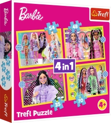 Puzzle Barbie Frohe Welt 4v1