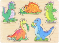 Holz-Steckpuzzle Dinosaurier