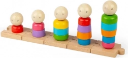 Regenbogen-Steckfamilie aus Holz BIGJIGS TOYS