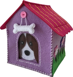 Filzboxen Hündchen lila TOYS INN – kreatives Nähset für Kinder