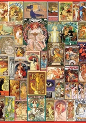 ART PUZZLE Jugendstil-Plakat – Puzzle mit 1500 Teilen