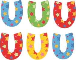 Bigjigs Toys Holzbuchstabe U mit Sternchenmuster