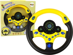 Interaktives gelbes Lenkrad Fahr-Simulator Geräusche Lichter