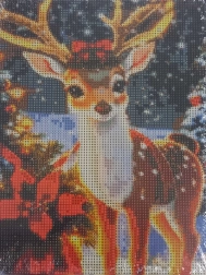 Diamantmalerei Weihnachtshund 23x30cm