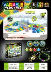 Rennbahn VARIABLE mit Beleuchtung, 165 Teile