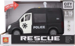 Polizeiauto mit Batterie