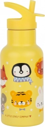 Edelstahl-Trinkflasche mit Tierfreund-Motiv 350 ml