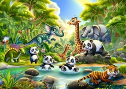Puzzle Panda Baden 50 Teile