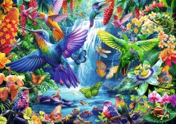 Puzzle mit 1000 Teilen – Kolibris in den Tropen