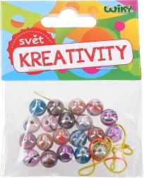 Bunte Perlen auf einer Schnur