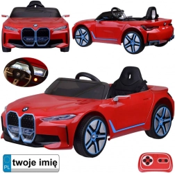 Elektrisches Kinderauto BMW i4 mit Fernbedienung – Rot