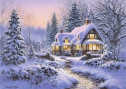 Puzzle Winterdecke Wouldbie Cottage 500 Teile
