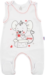 Baby-Strampler New Baby Mouse weiß 86 (12–18 Monate)