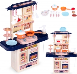Kinderküche mit Geräuschen, LED-Lichtern und Spüle, 10 Zubehörteile – Küchenzeile