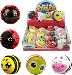 Hüpfball mit Tiermotiven 6 cm aus Gummi
