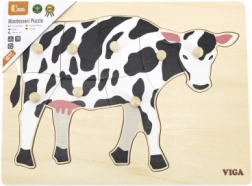 Montessori-Holz-Steckpuzzle – Kuh VIGA