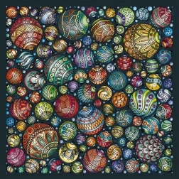 Quadratisches Puzzle Palapeli – bunte Kugeln, 248 Teile