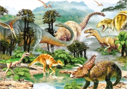 Dino Puzzle Leben der Dinosaurier 100 XL Teile