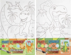 Malen nach Zahlen - Dinosaurier