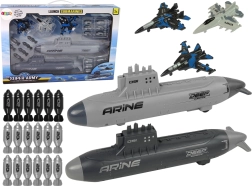 Militärset Marine mit U‑Booten, Jets und Geschossen