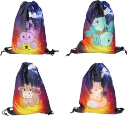 Zodiac-Rucksackbeutel mit Motiv der 12 Sternzeichen