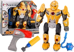 Schraubendreher Roboter Waffe Bohrmaschine Licht Sound Gelb