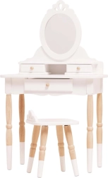 Kinder-Frisiertisch aus Holz mit Spiegel und Hocker von Le Toy Van