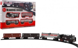 Kunststoff-Spielzeugzug mit Licht und Sound, batteriebetrieben, mit Schienen 104 × 68 cm